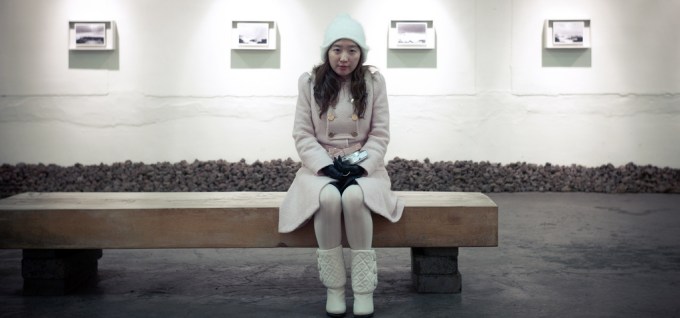 Korean Woman Bench Sitting Gallery
