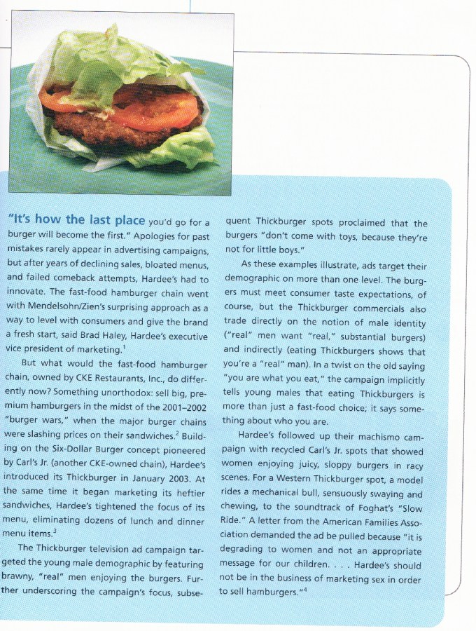 Hardee Thickburger Gendered Advertising